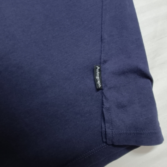 Autograph Navy Blue Pure Cotton Fullsleeve Men's T- Shirt - Picture 5 of 8